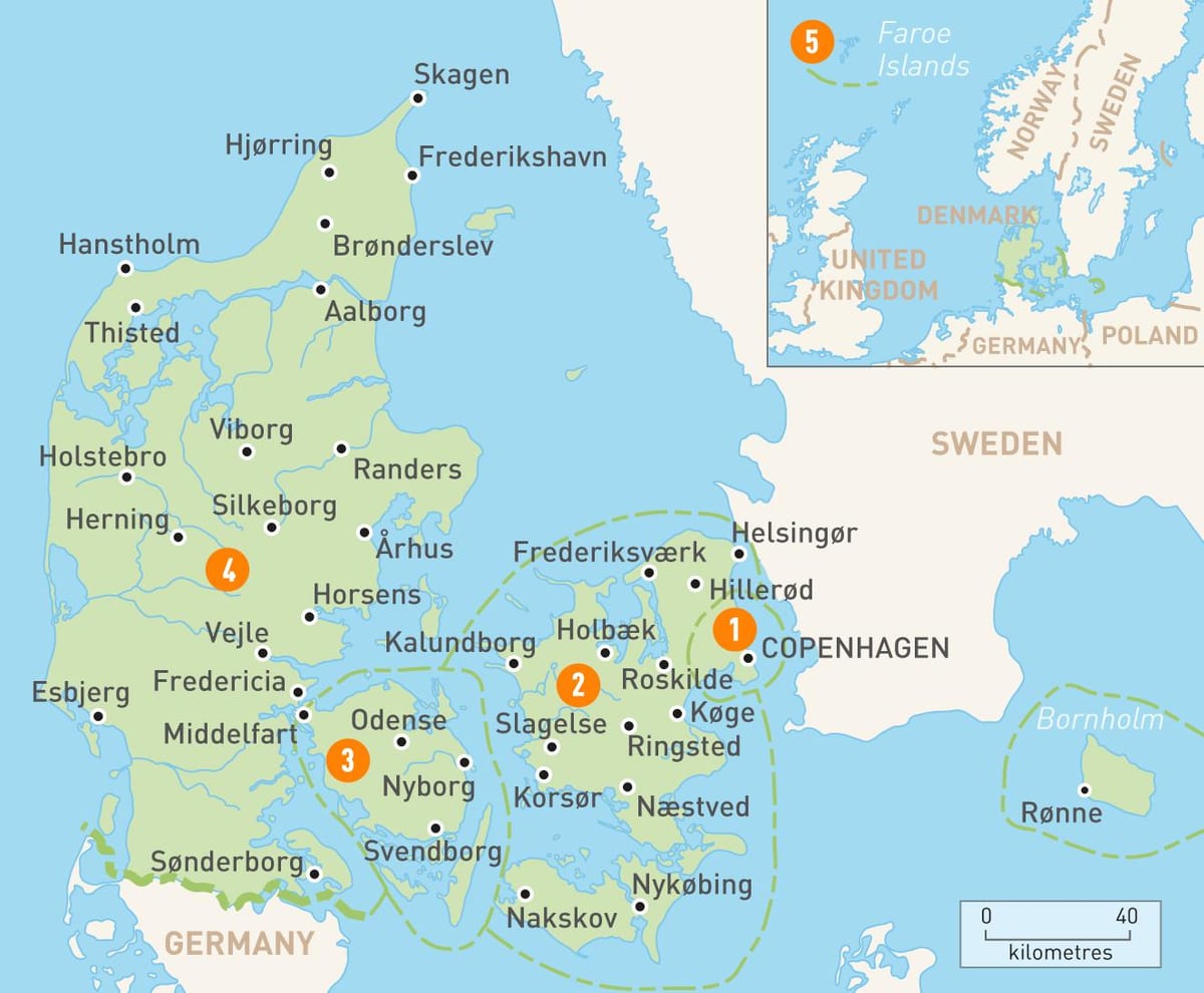 Karta över danmark öar
