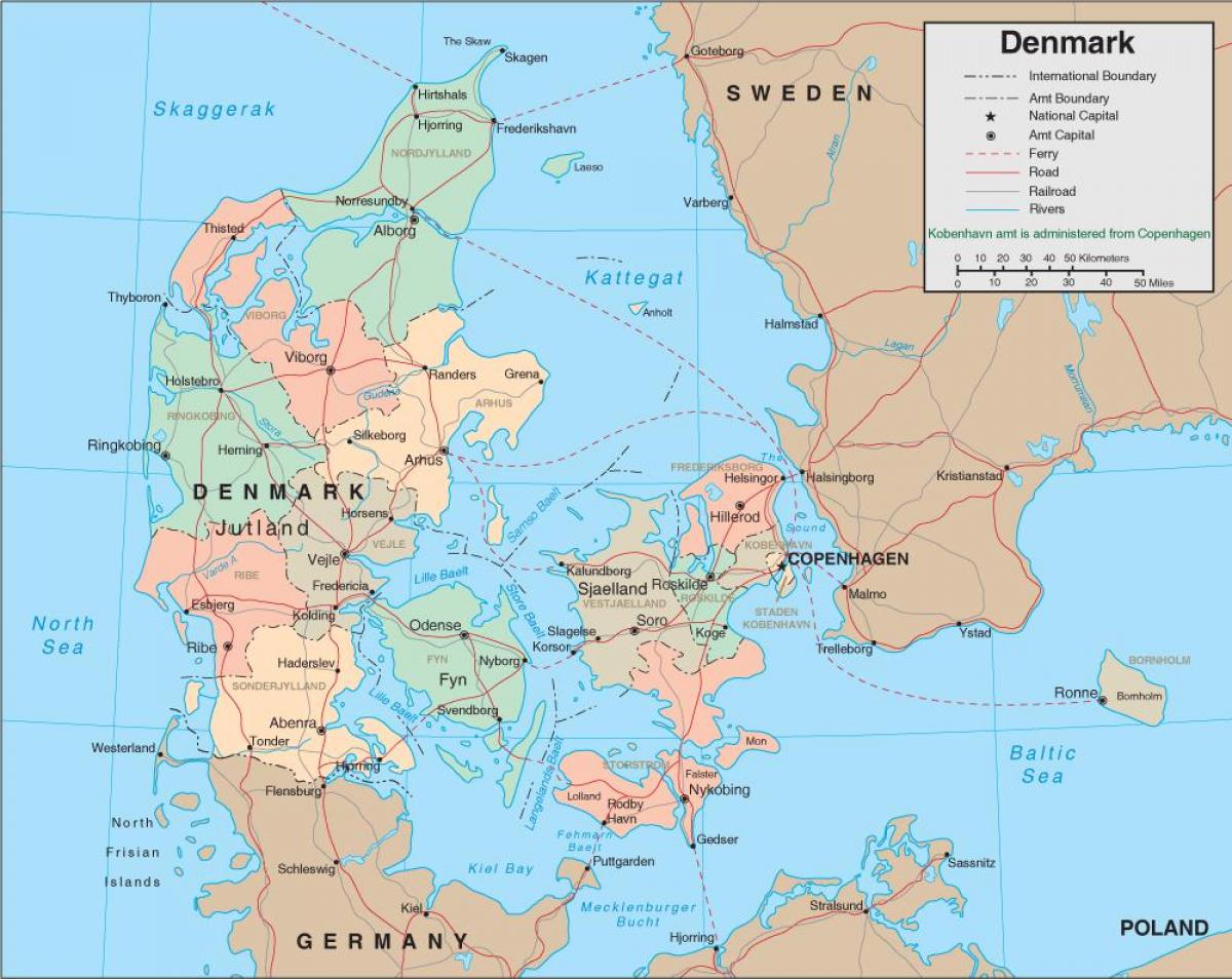 Karta över danmark färja 