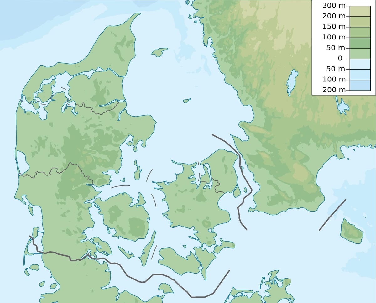 Karta över danmark höjd
