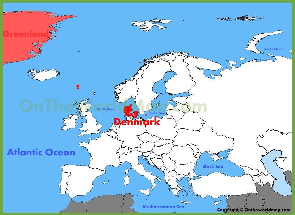 köpenhamn danmark karta över europa