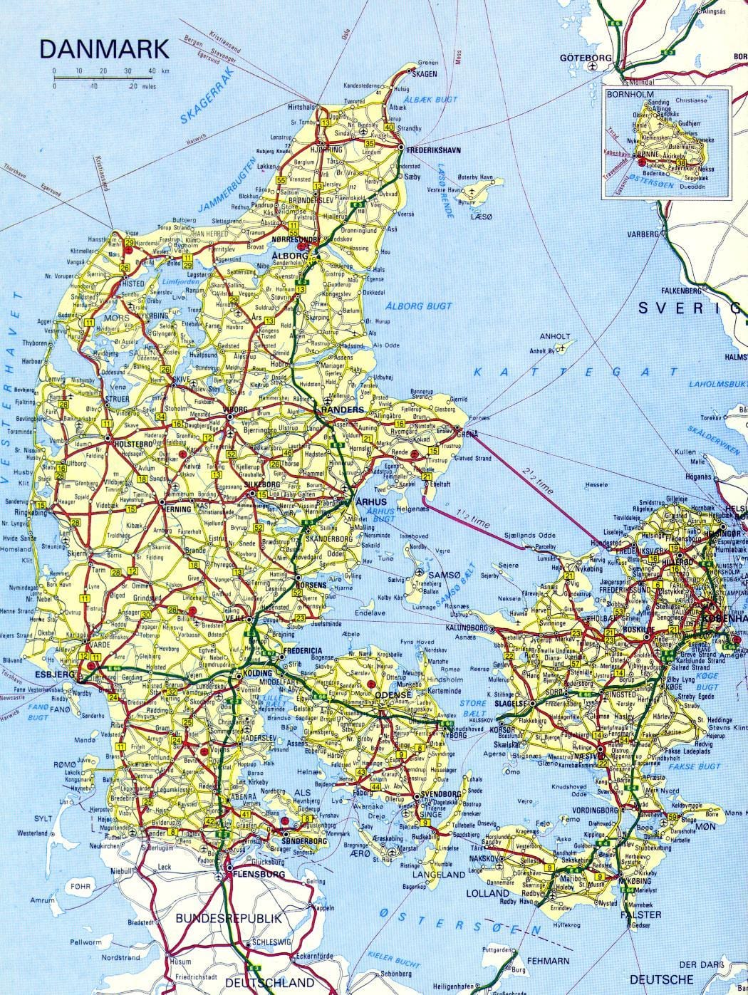 Karta över vägen danmark
