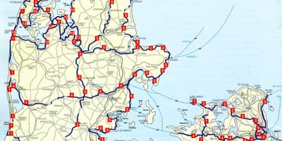 Danmark nationella cykelvägar karta