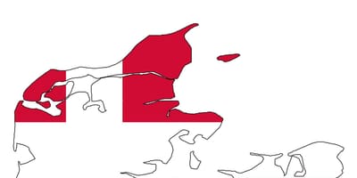 Karta över danmark flagga 