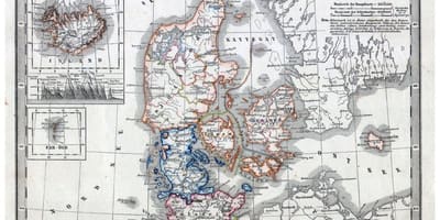 Gammal karta över danmark